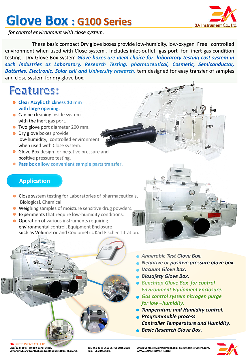 Negative Pressure Glove Box and Isolators - Vacuum Glove Boxes